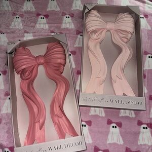 $110 EACH Pink Bow Wall Decor